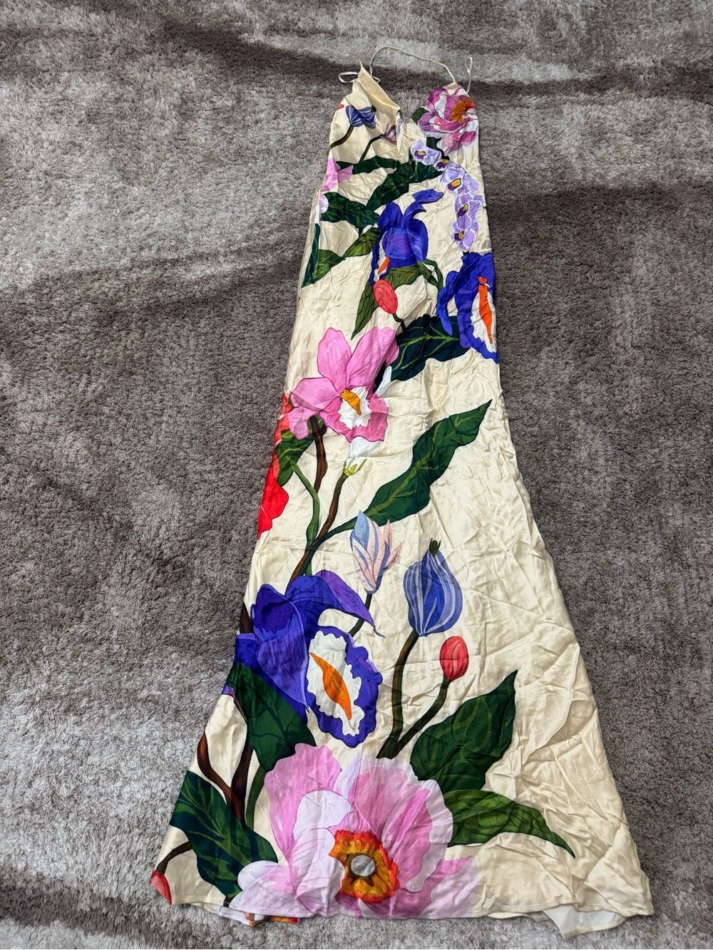 Borgo de nor OLIVE CREPE MAXI DRESS - TREE OF LIFE CREAM - Picture 3 of 6